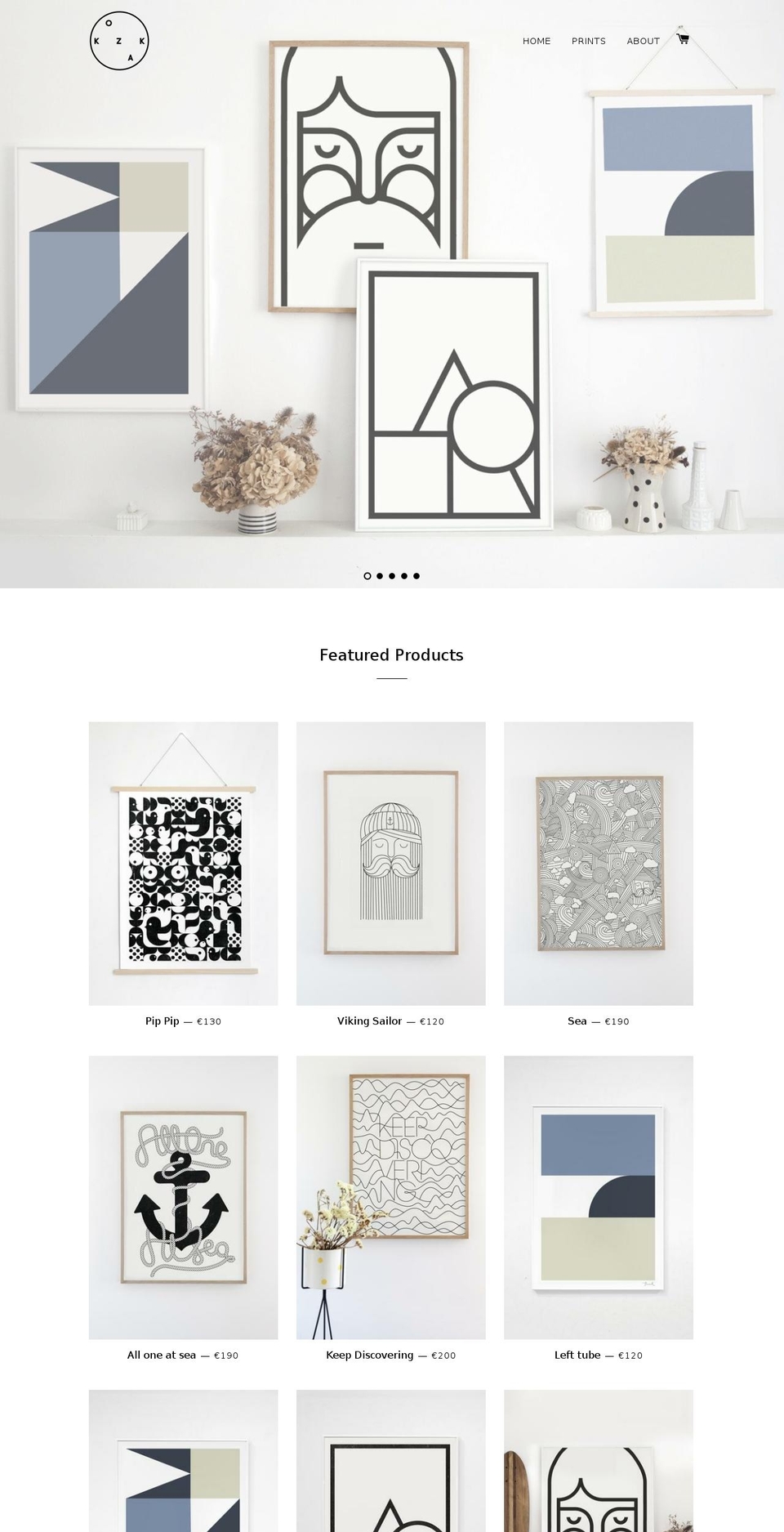 emilkozakshop.com shopify website screenshot