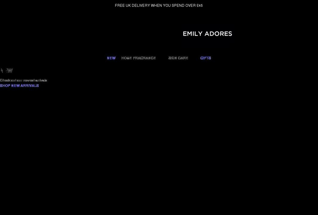 emilyadores.com shopify website screenshot