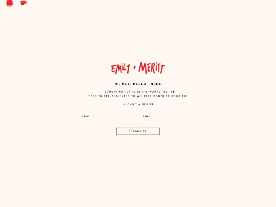 emilyandmeritt.com shopify website screenshot
