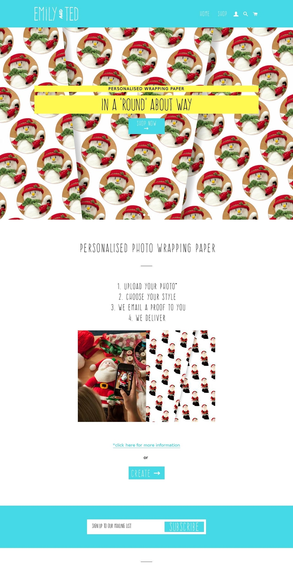 emilyandted.com shopify website screenshot