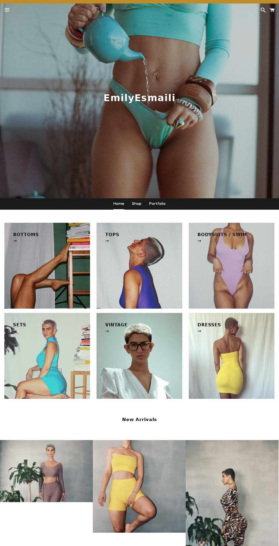 emilyesmaili.com — Shopify storefront screenshot