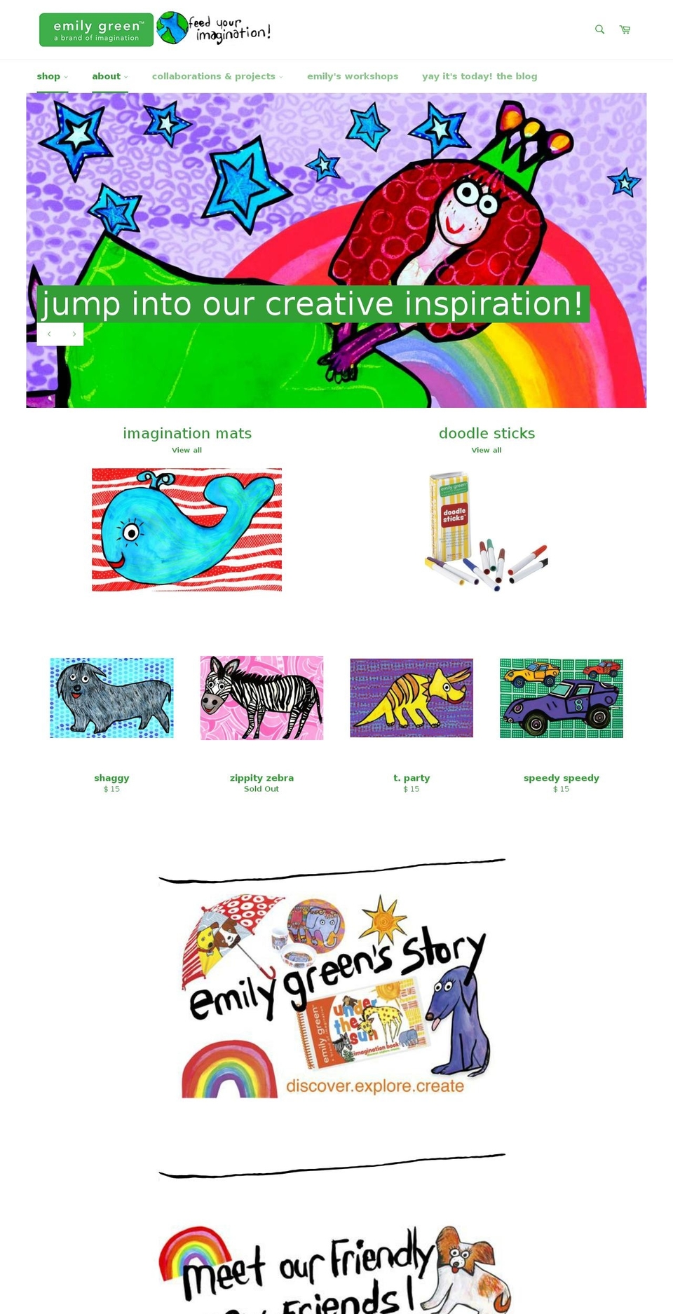 emilygreen.com shopify website screenshot