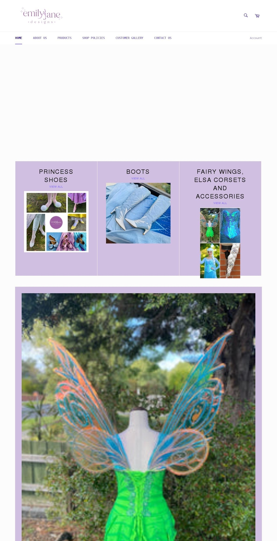 emilyjanedesigns.com.au shopify website screenshot