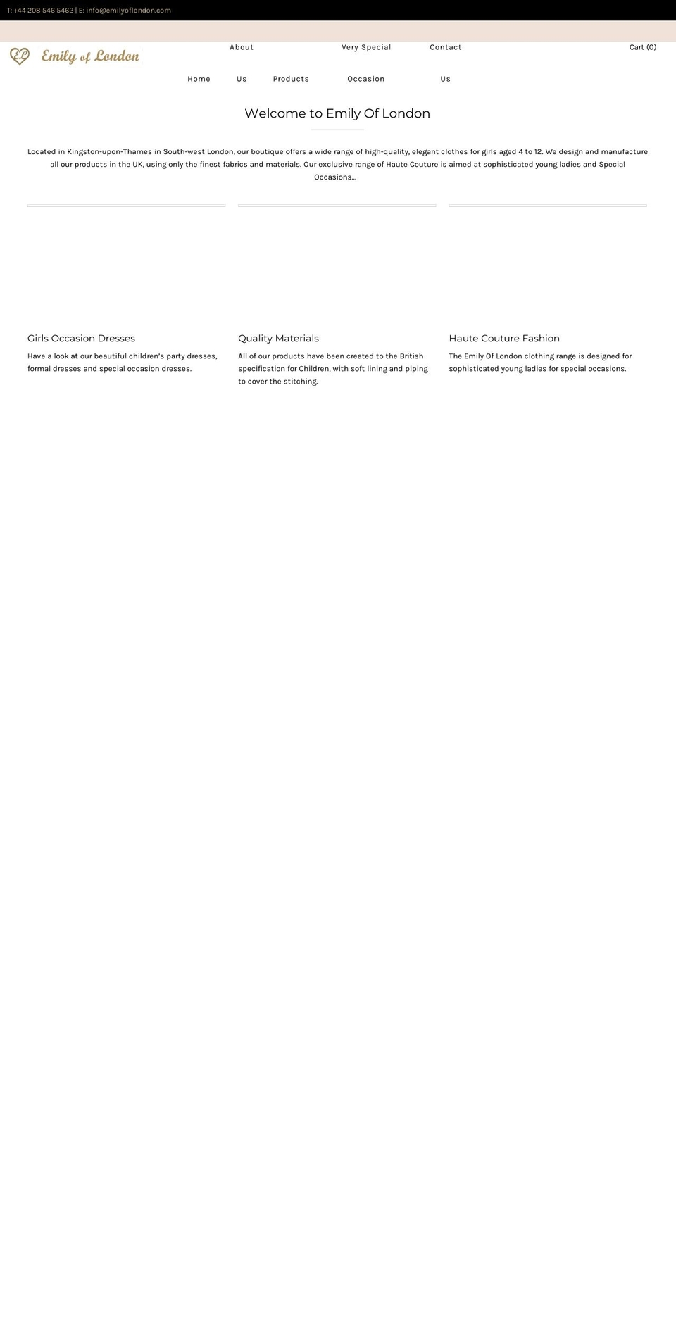 emilyoflondon.com shopify website screenshot