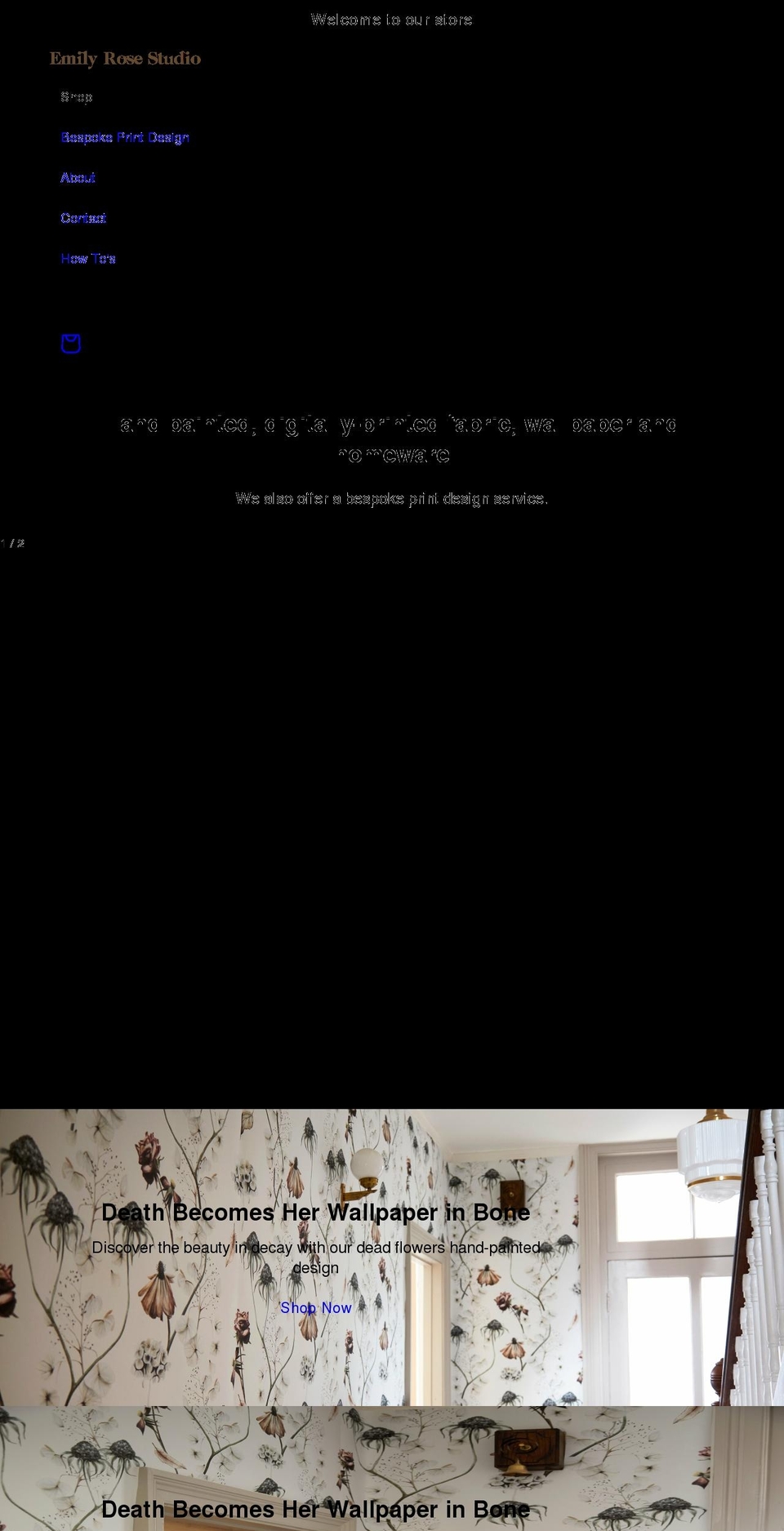 emilyrosestudio.com shopify website screenshot