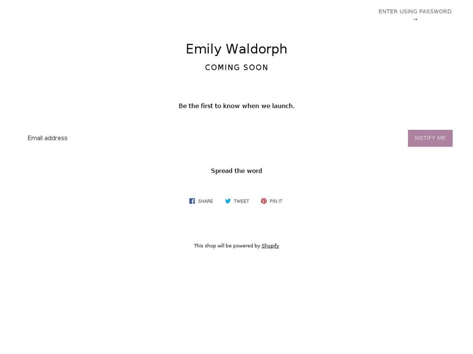 emilywaldorph.com — Shopify storefront screenshot
