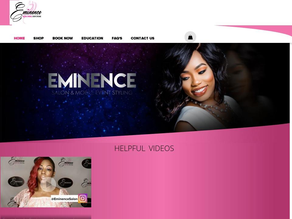 Eminence Shopify theme site example eminencesalon.com