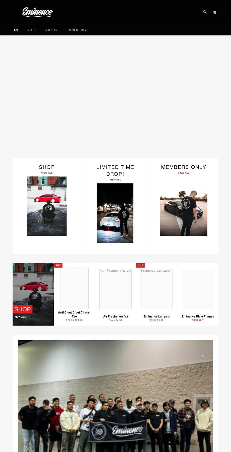 eminencetm.com shopify website screenshot