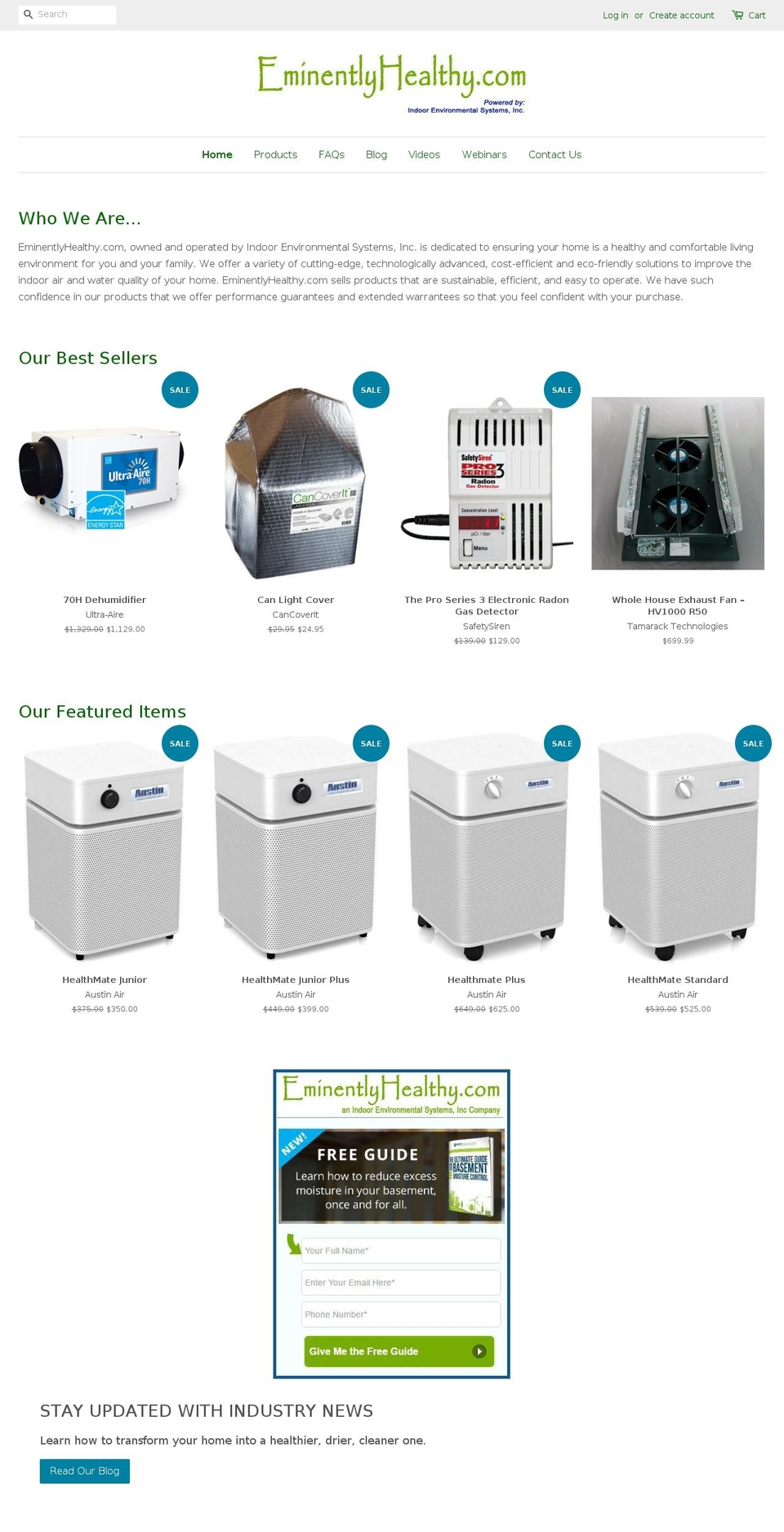 eminentlyhealthy.com — Shopify storefront screenshot