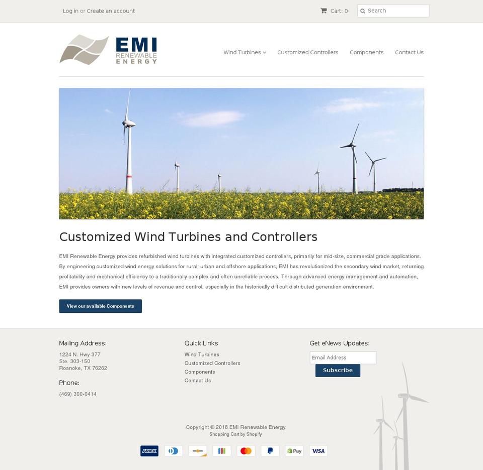 emirenewable.com — Shopify storefront screenshot
