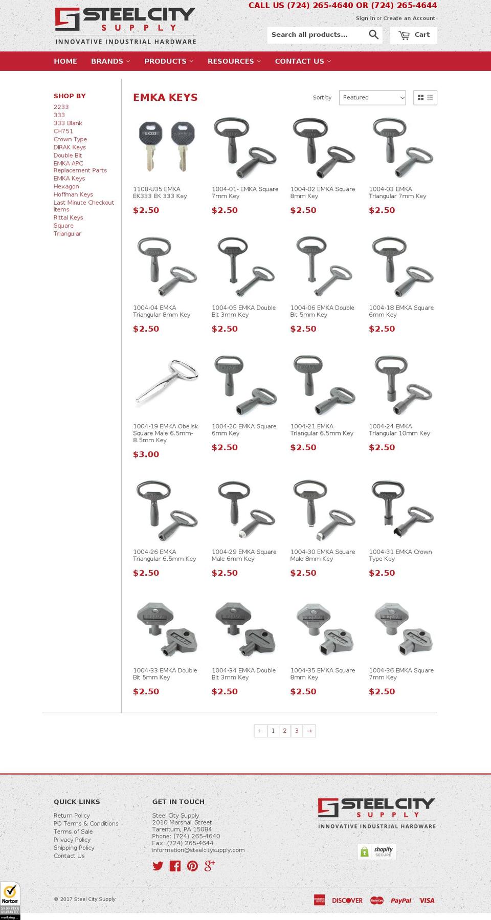 emkakeys.com shopify website screenshot
