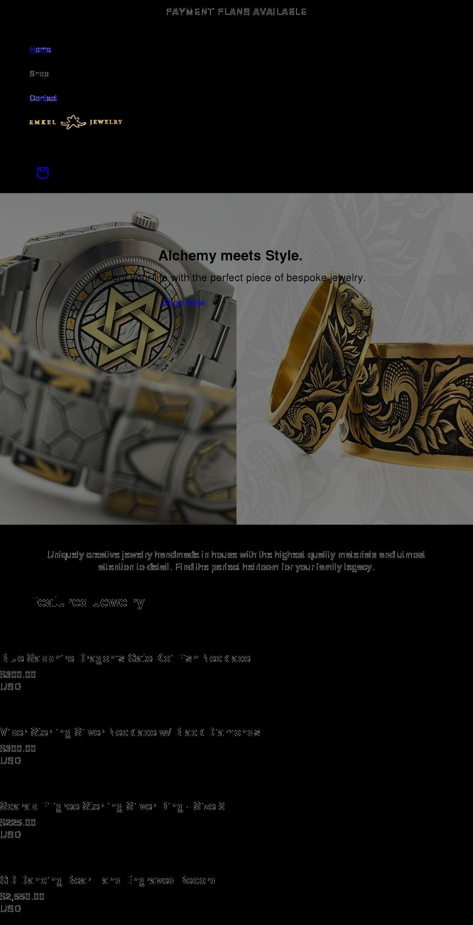 emkel.com shopify website screenshot