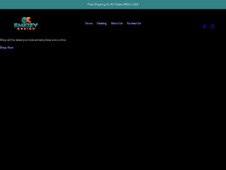 emkizydesign.com shopify website screenshot