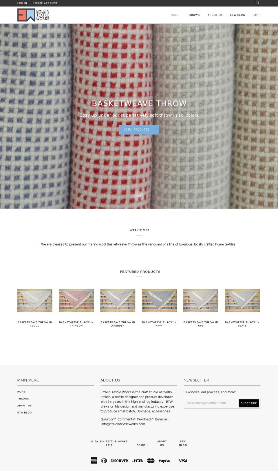 emleintextile.com — Shopify storefront screenshot