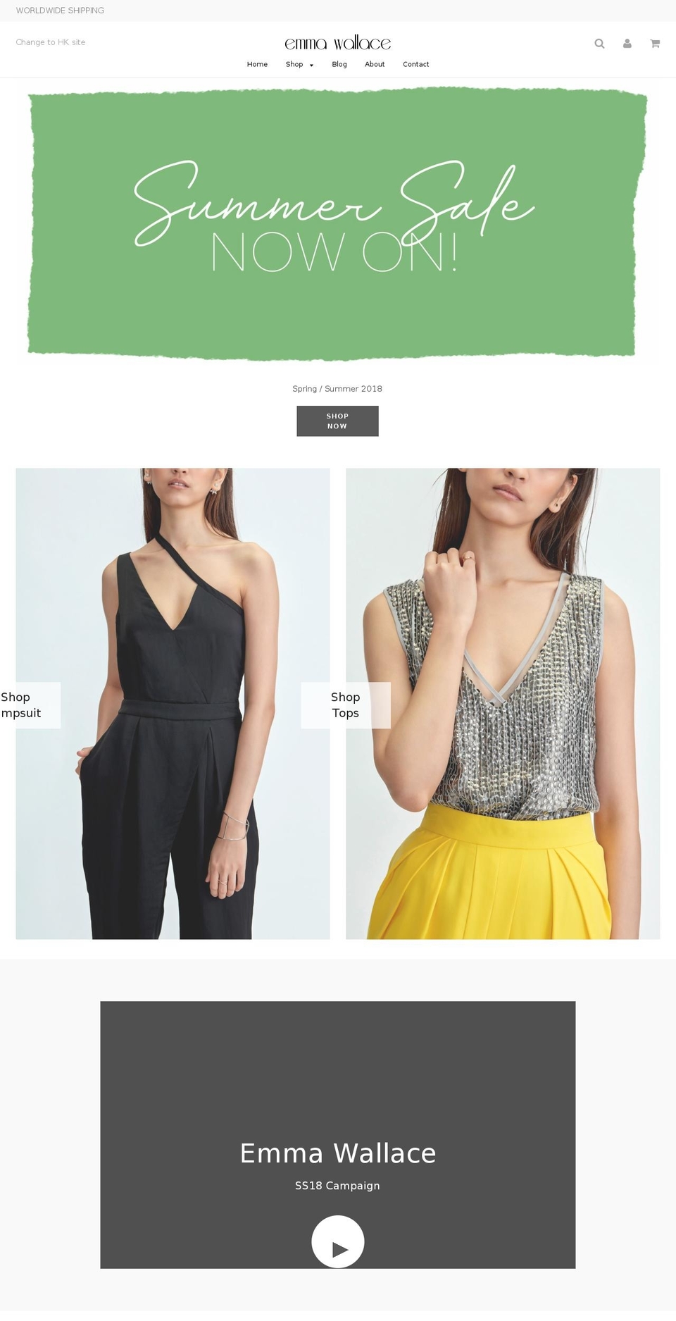 emma-wallace.com shopify website screenshot
