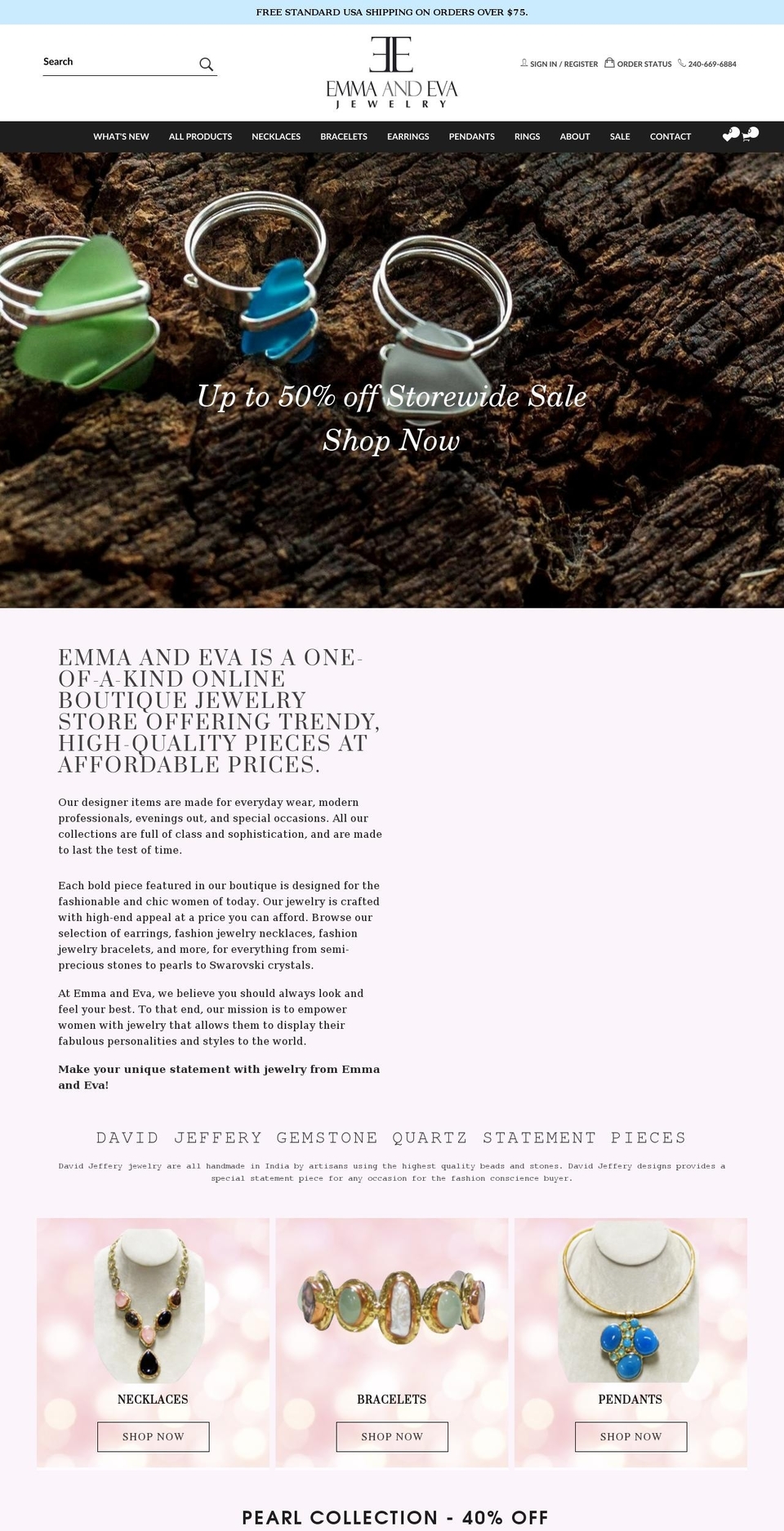 emmaandeva.com — Shopify storefront screenshot