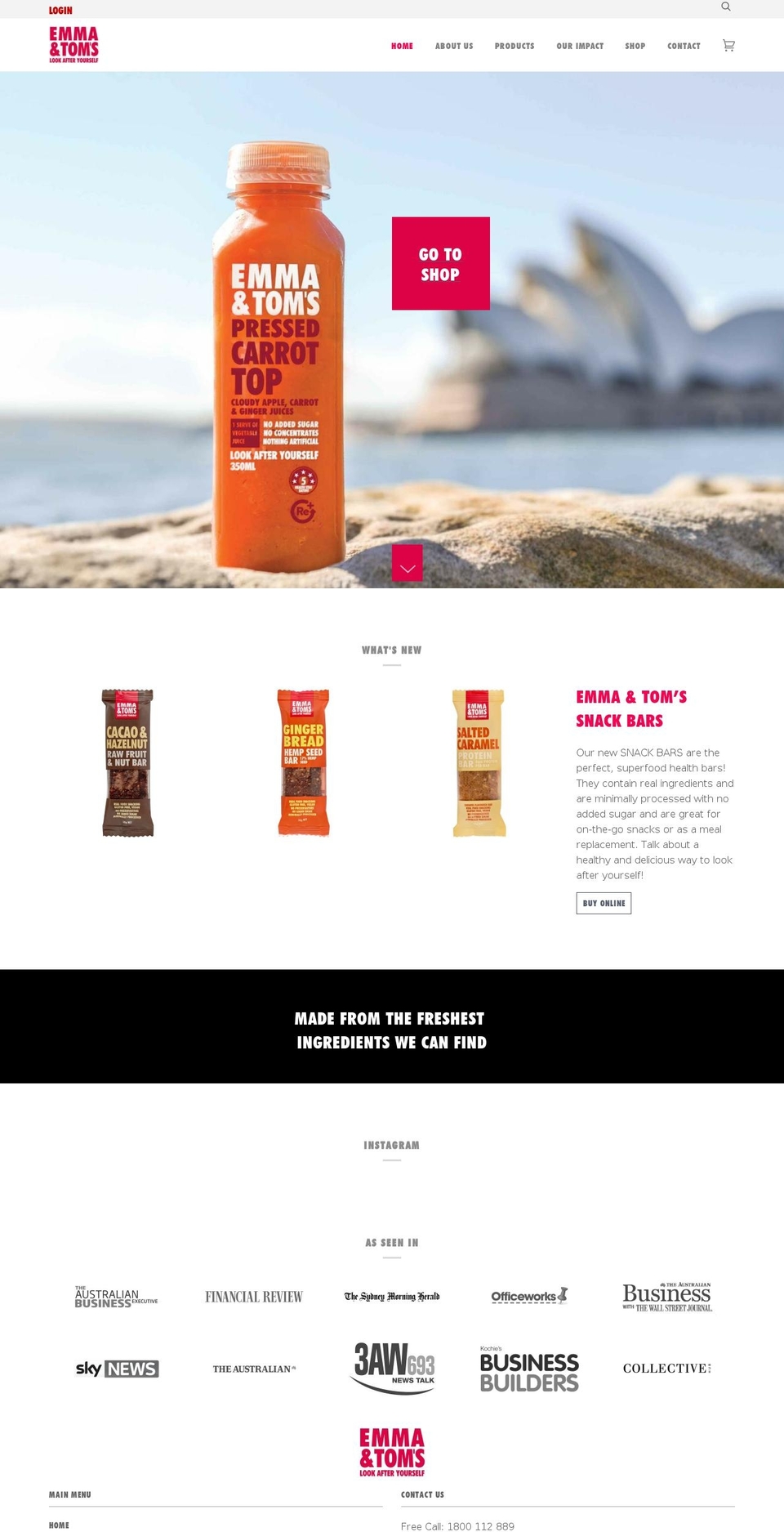 emmaandtom.com shopify website screenshot