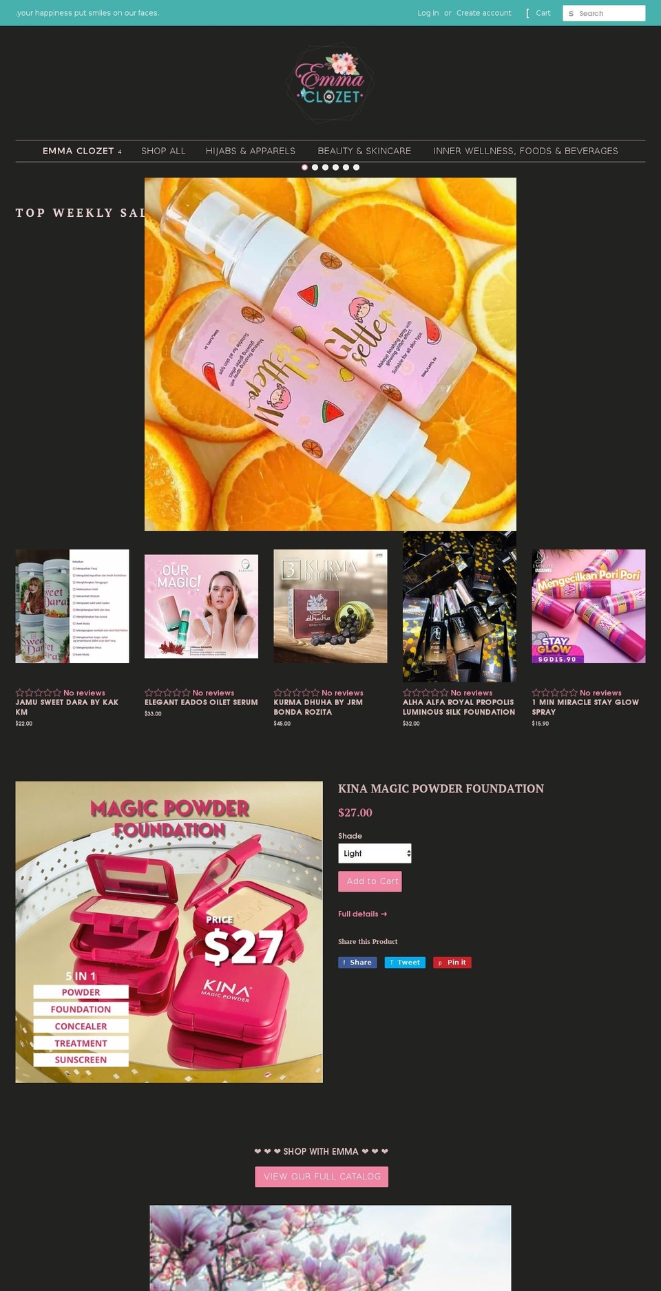 emmaclozet.com — Shopify storefront screenshot