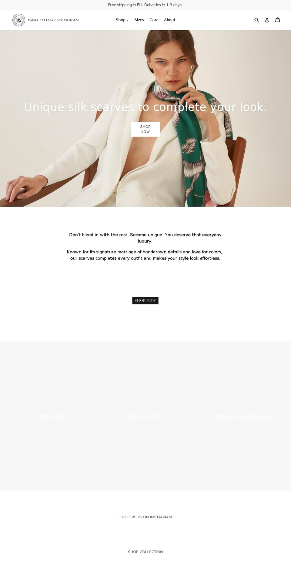 emmafallman.com shopify website screenshot