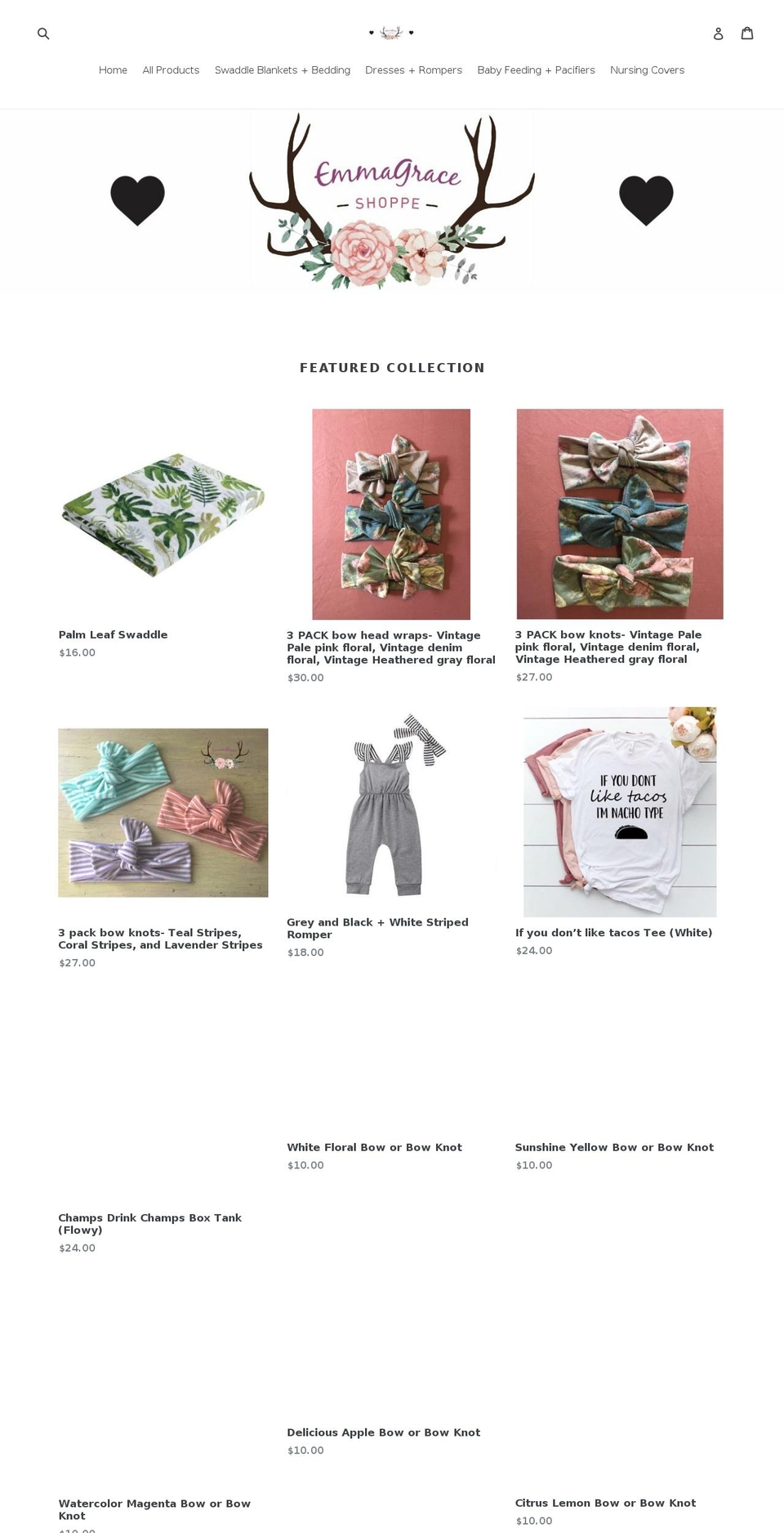 emmagraceshoppe.com shopify website screenshot