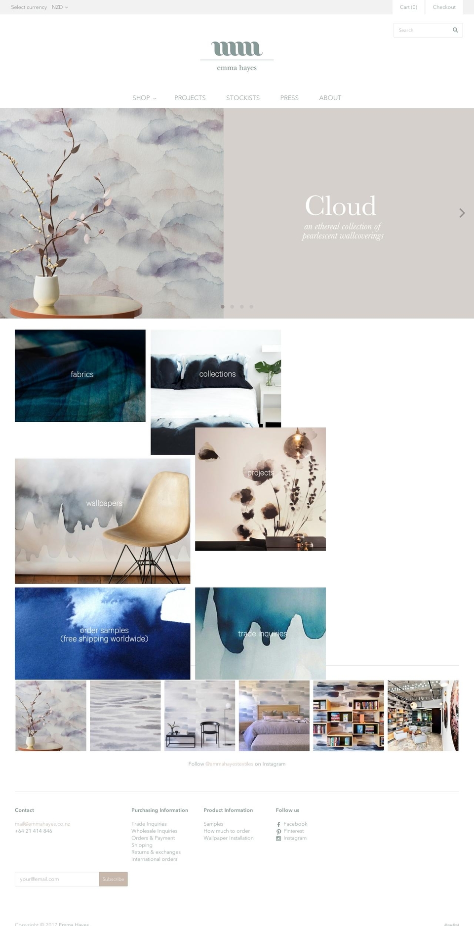 emmahayesstudio.com shopify website screenshot