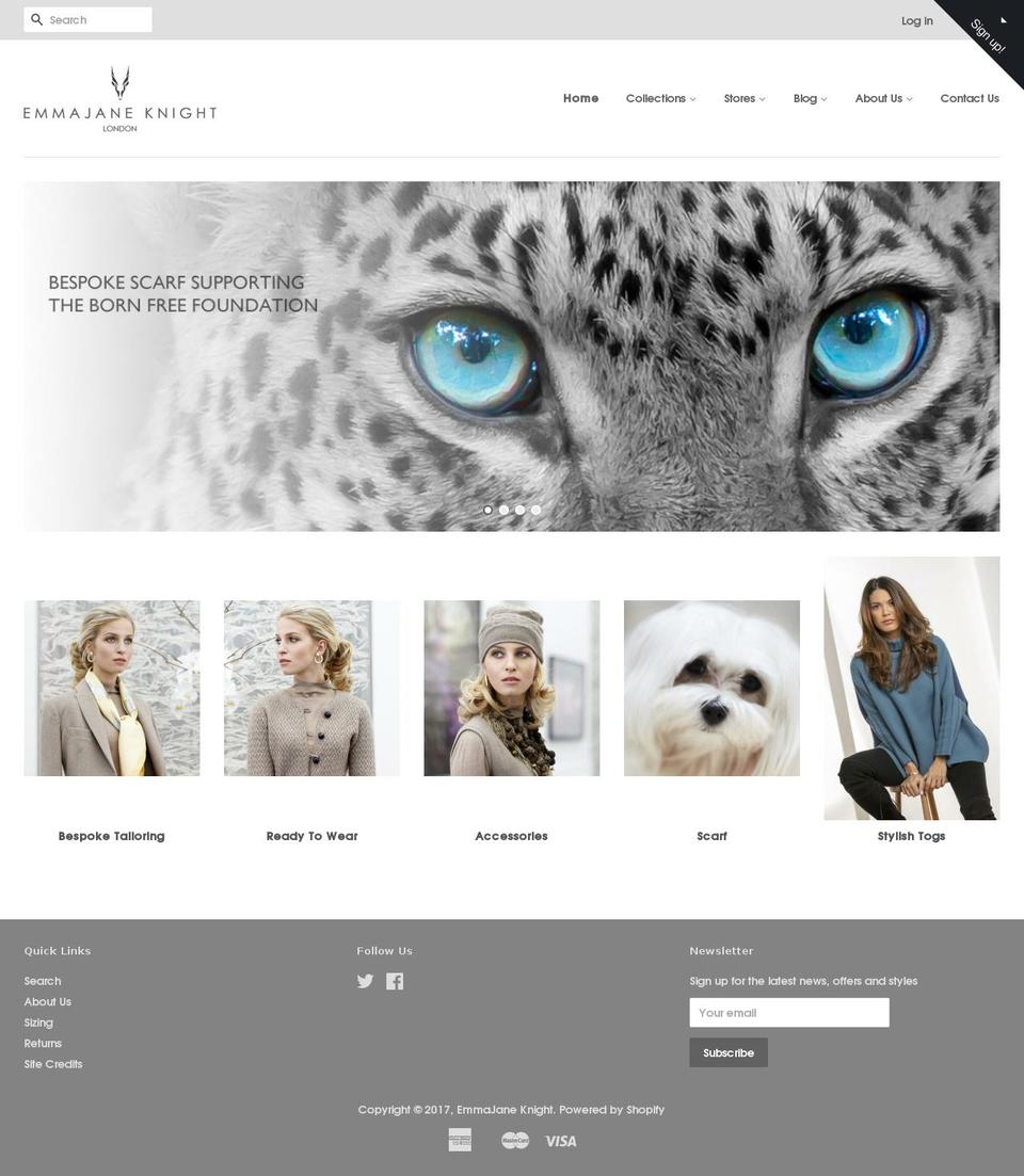 emmajaneknight.com shopify website screenshot