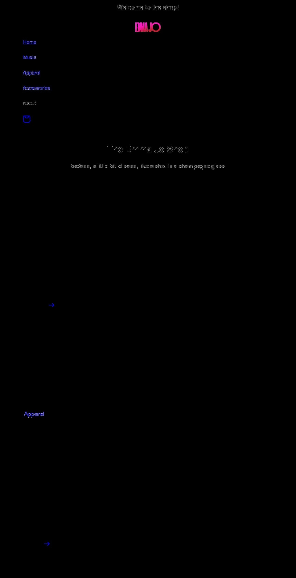 emmajoshop.com shopify website screenshot