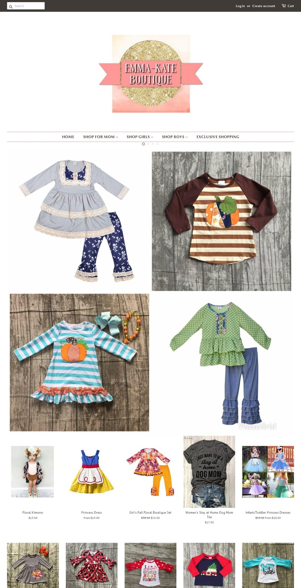 emmakateboutique.com — Shopify storefront screenshot