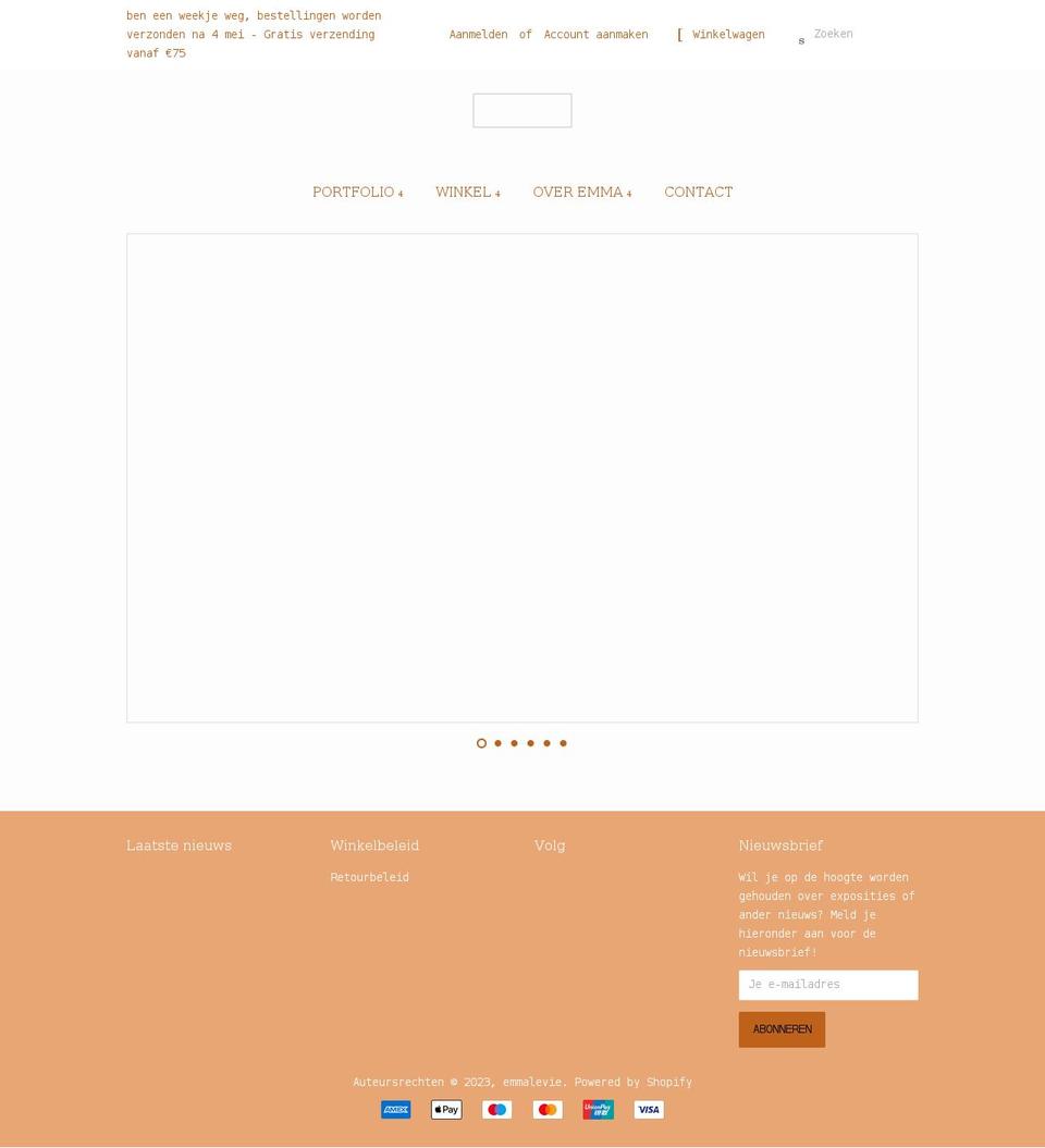 emmalevie.com shopify website screenshot