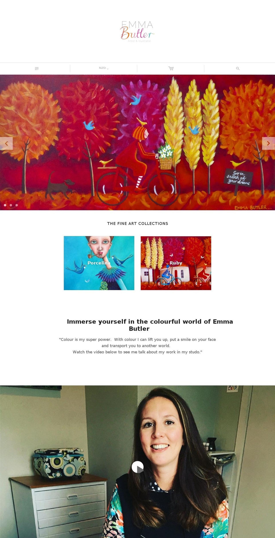 emmalouisebutler.com — Shopify storefront screenshot