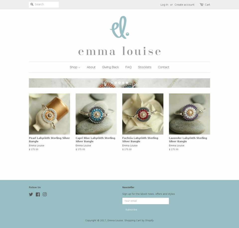 emmalouisecollection.com shopify website screenshot