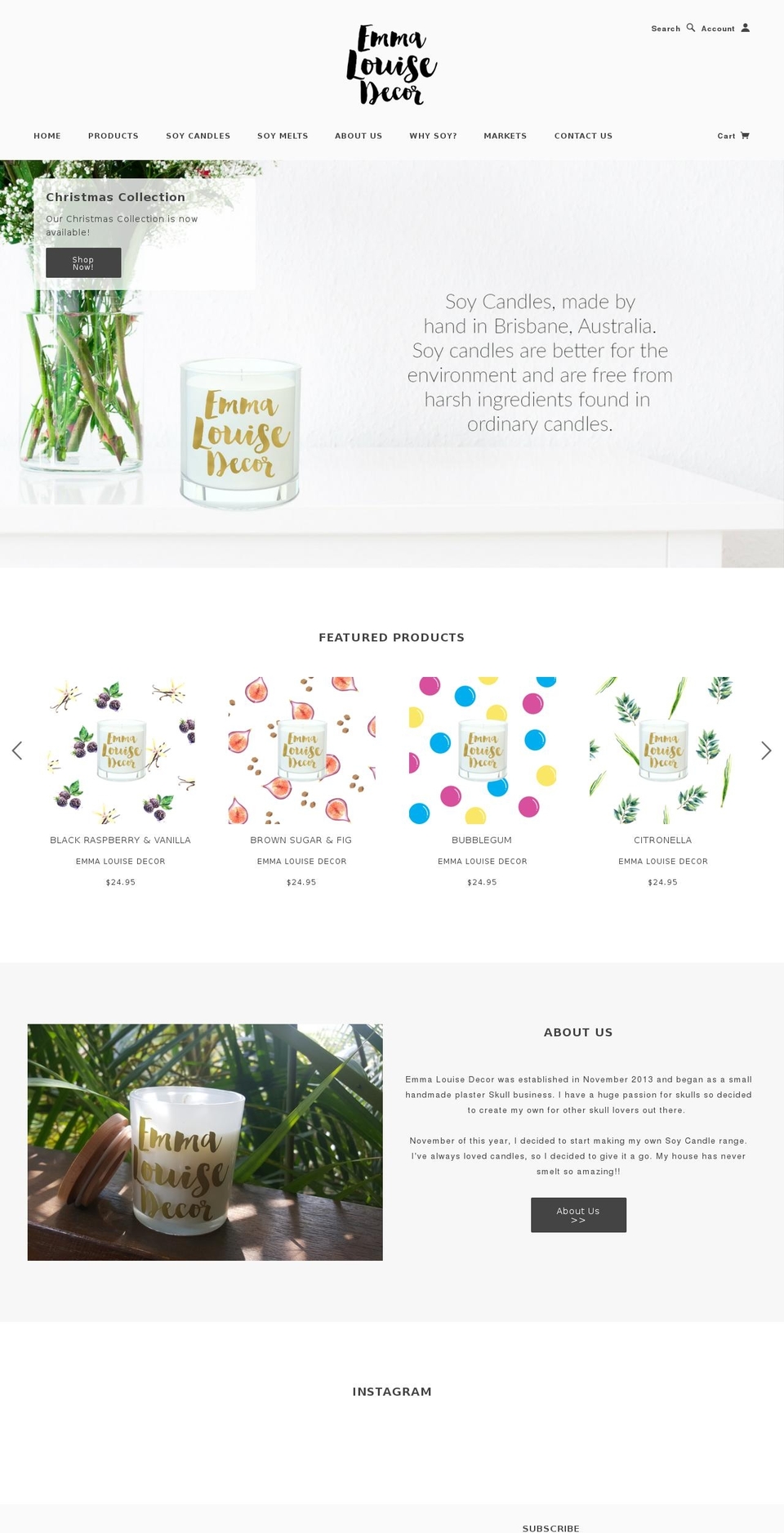 emmalouisedecor.com shopify website screenshot