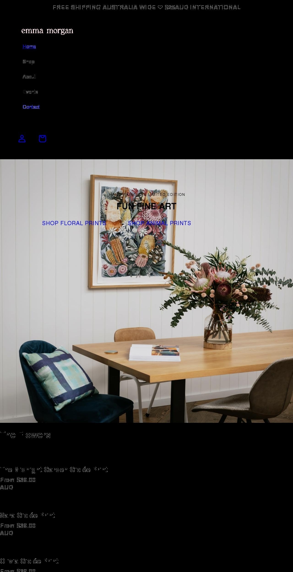 emmamorgan.com.au shopify website screenshot