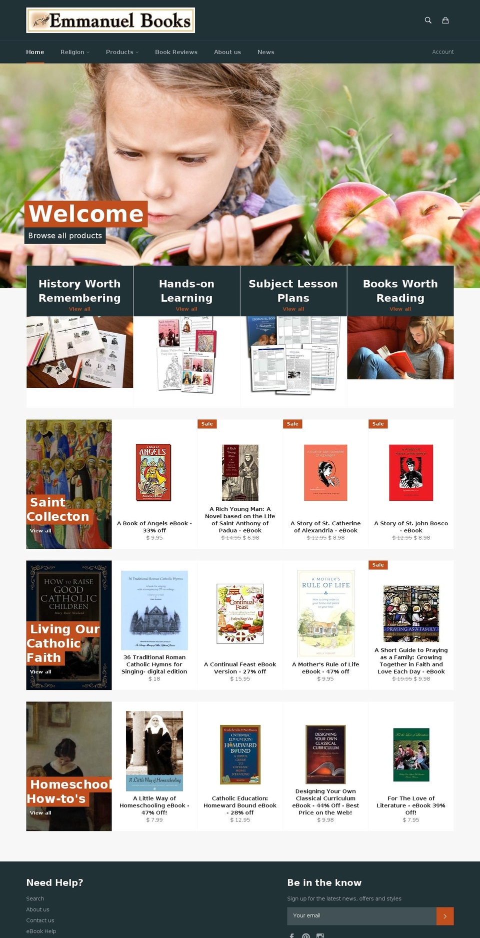 emmanuelbooks.net shopify website screenshot