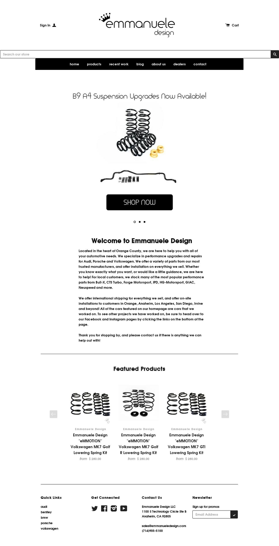 emmanueledesigns.com shopify website screenshot