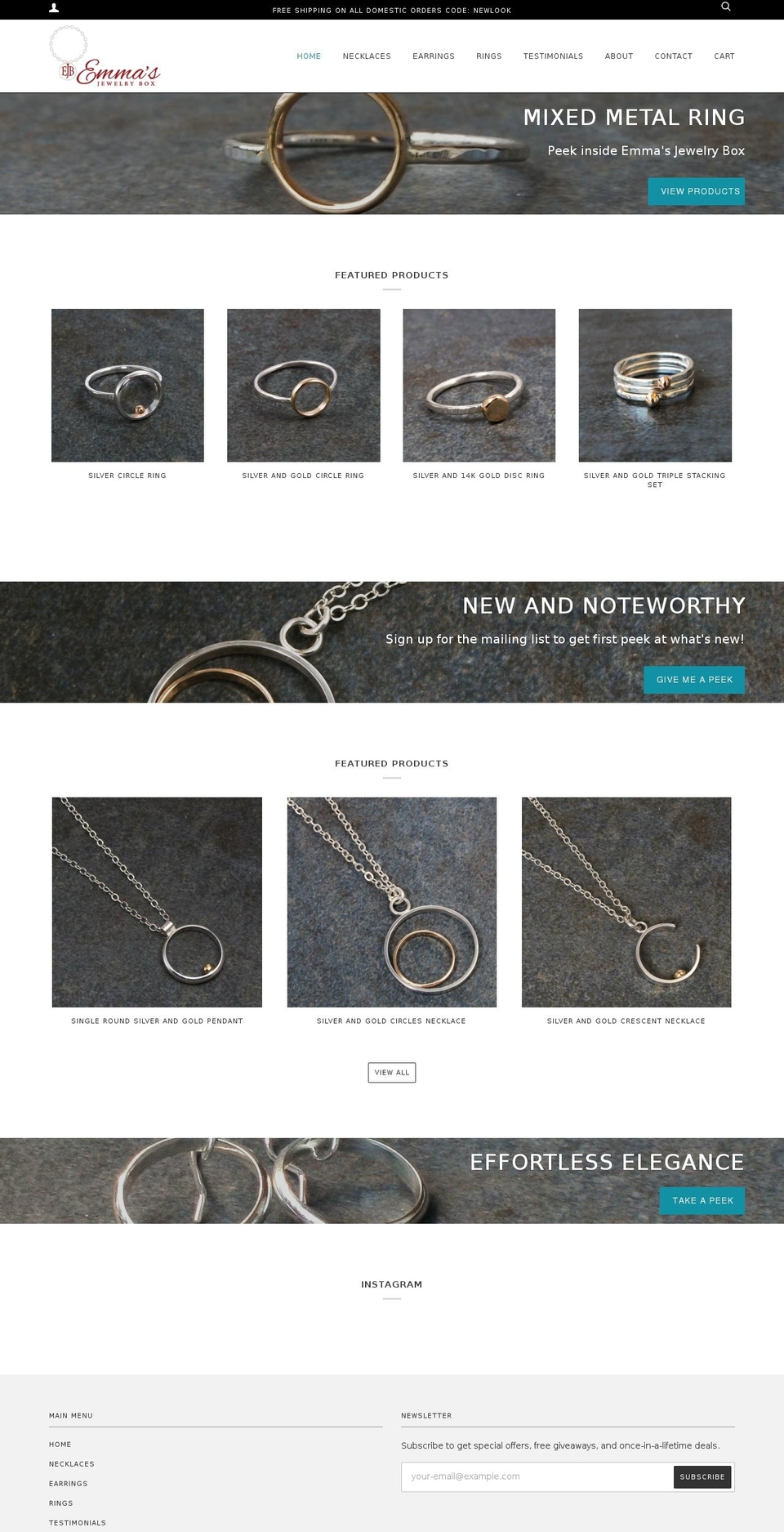 emmasjewelrybox.com shopify website screenshot
