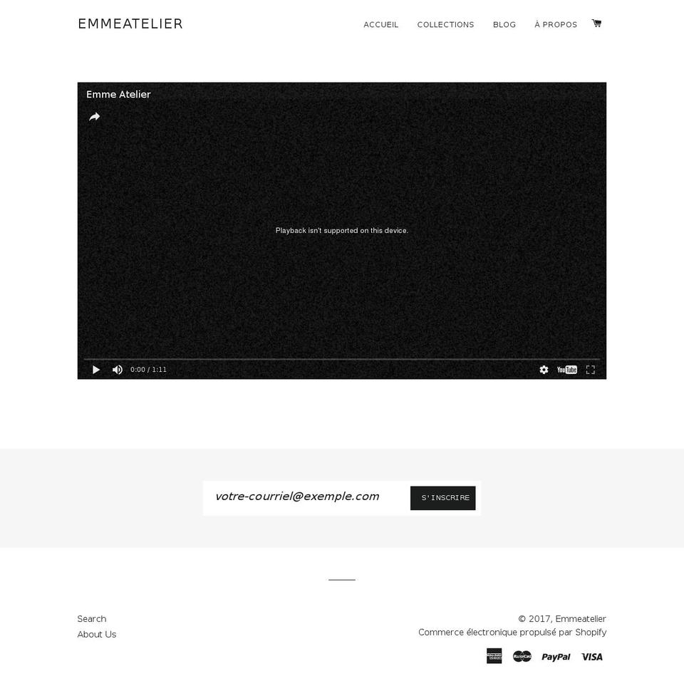 emmeatelier.com shopify website screenshot