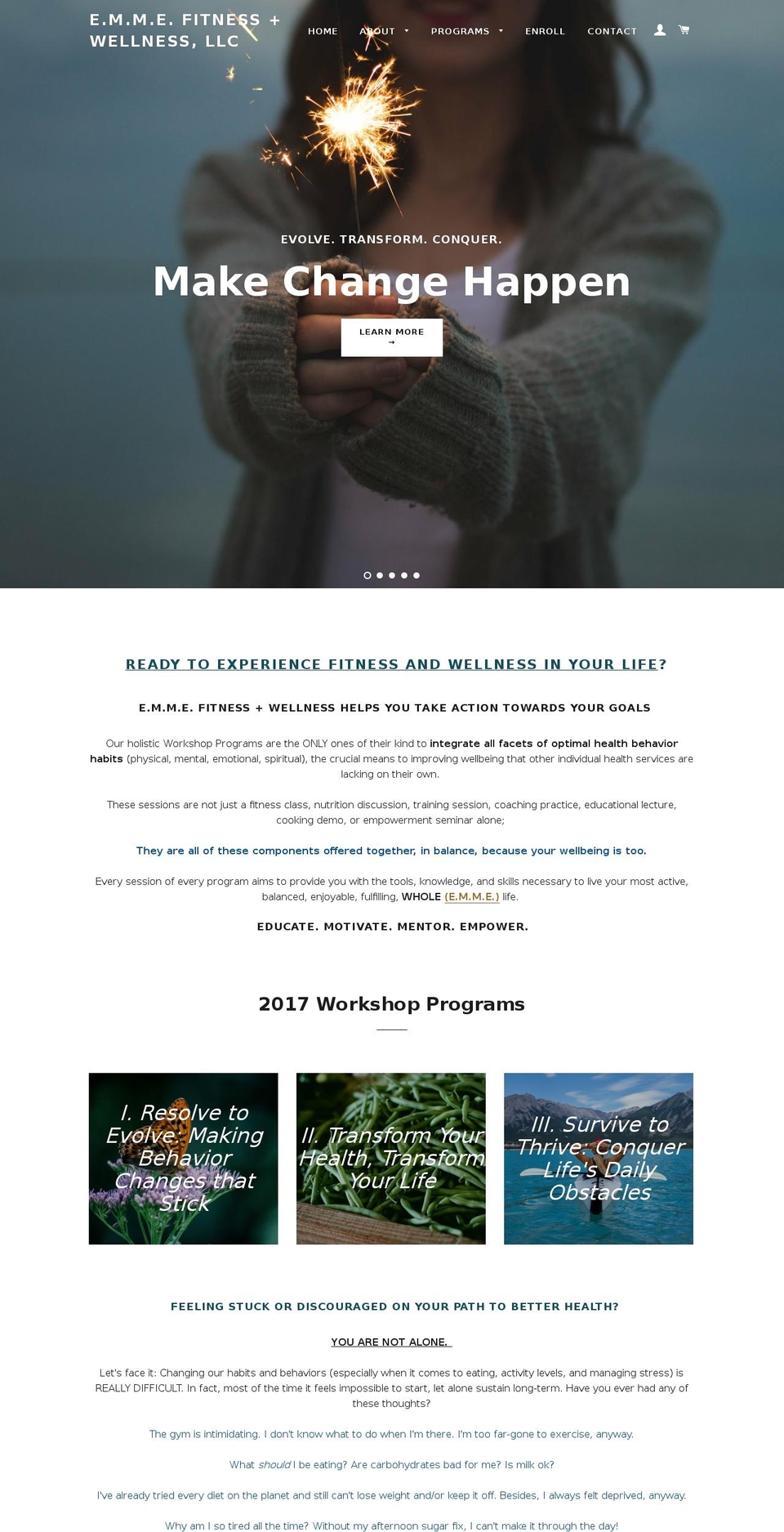 emmefitnesswellness.com shopify website screenshot