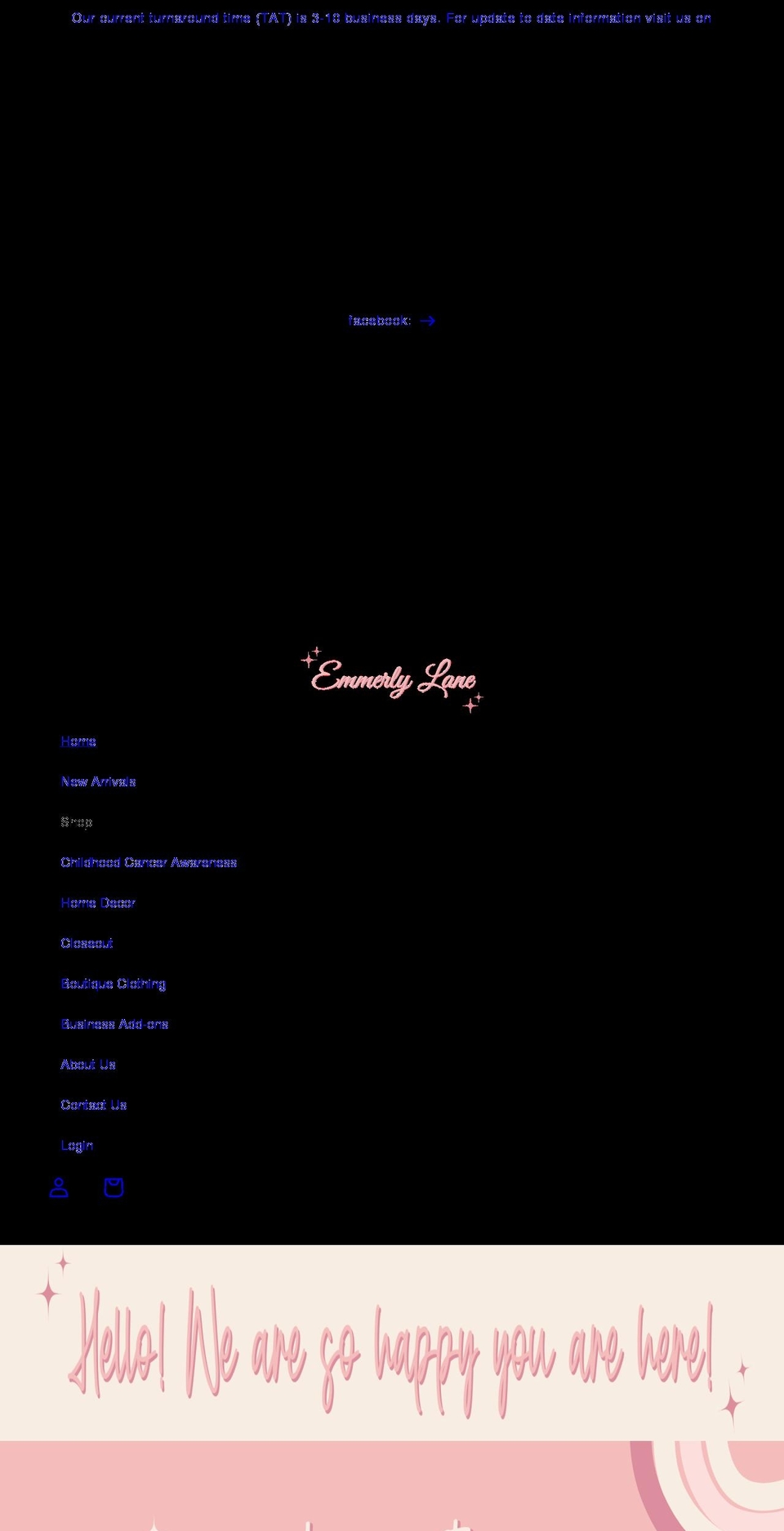 emmerlylane.com shopify website screenshot