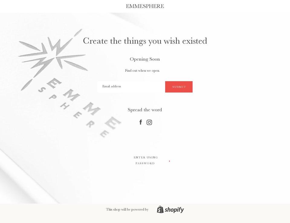 emmesphere.com shopify website screenshot