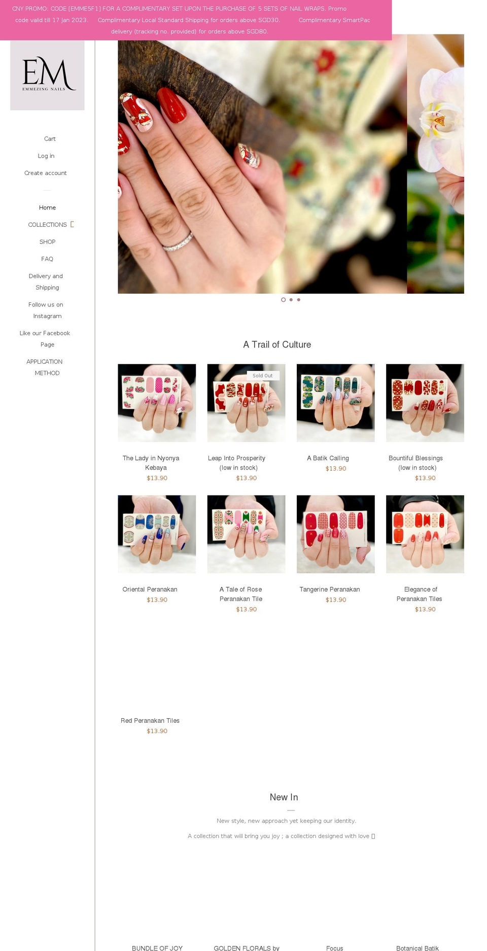 emmezingnails.com — Shopify storefront screenshot