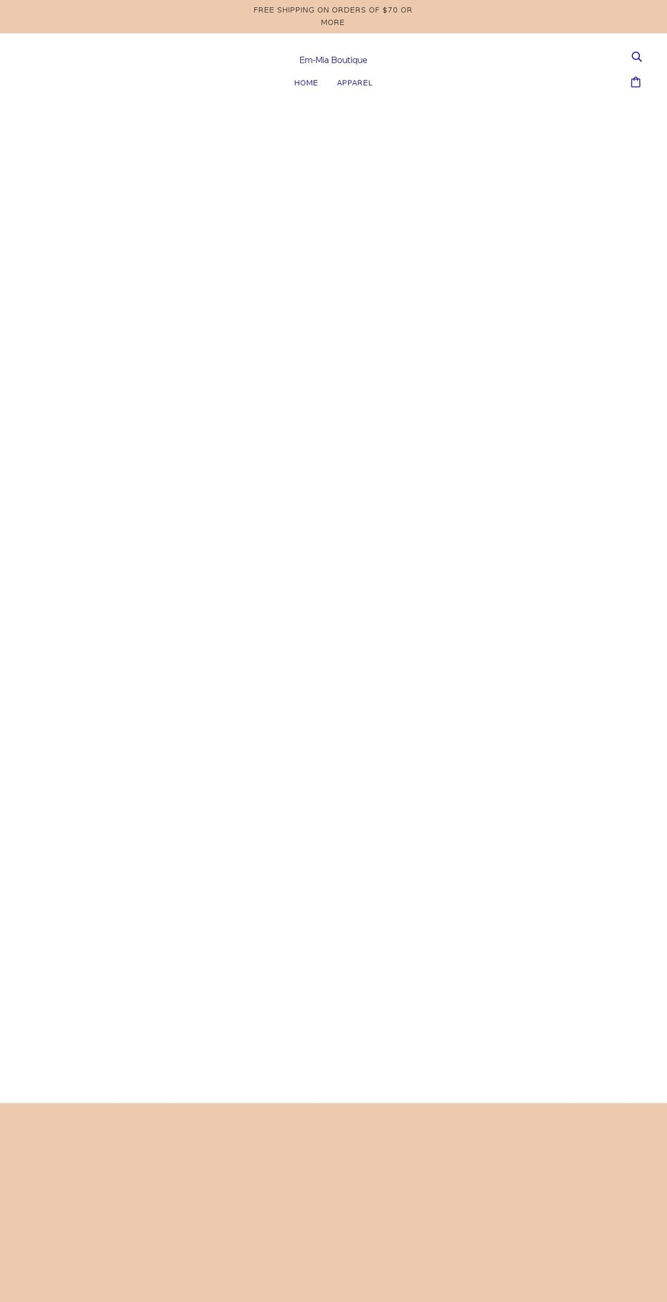 emmiaboutique.com shopify website screenshot