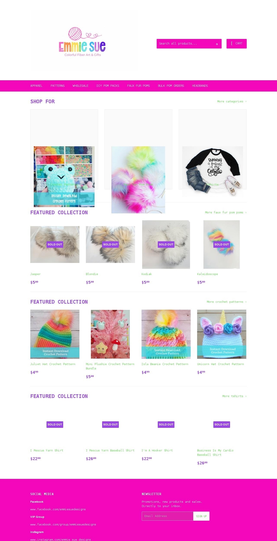 emmiesuedesigns.com shopify website screenshot