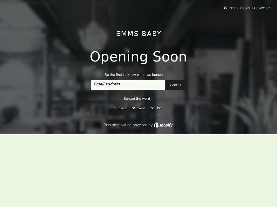 emmsbaby.com — Shopify storefront screenshot
