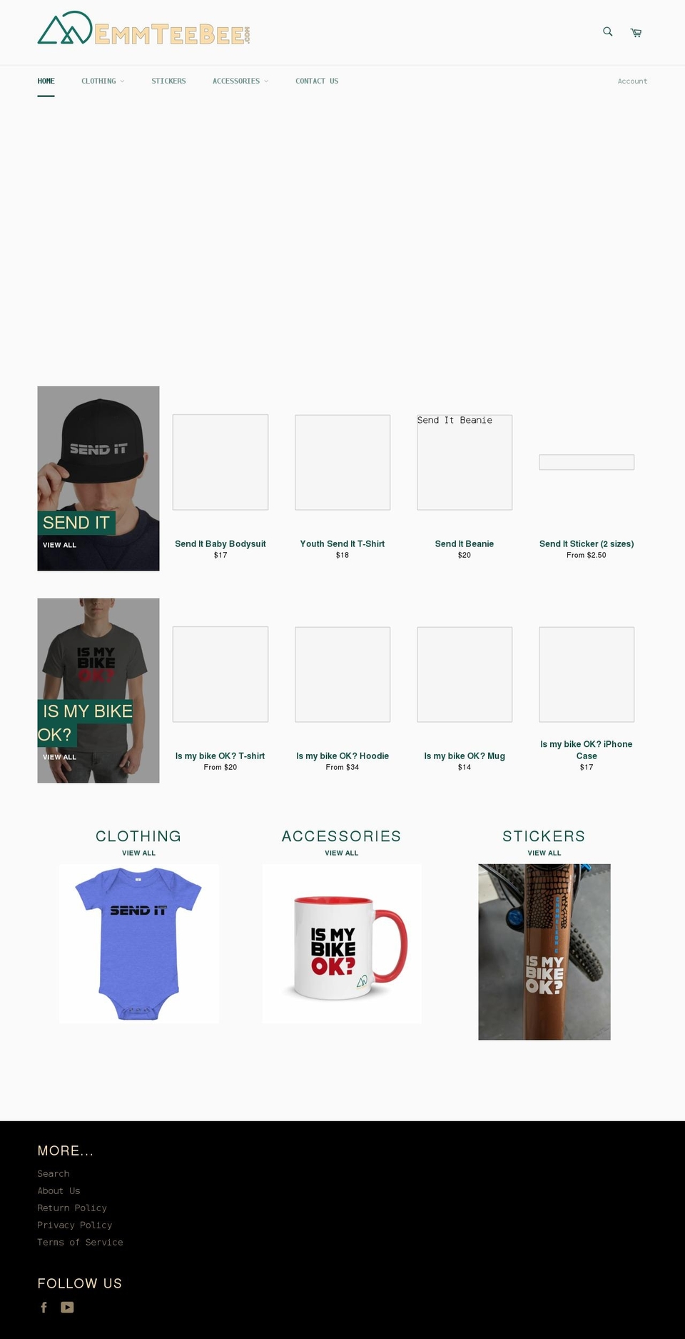 emmteebee.com shopify website screenshot