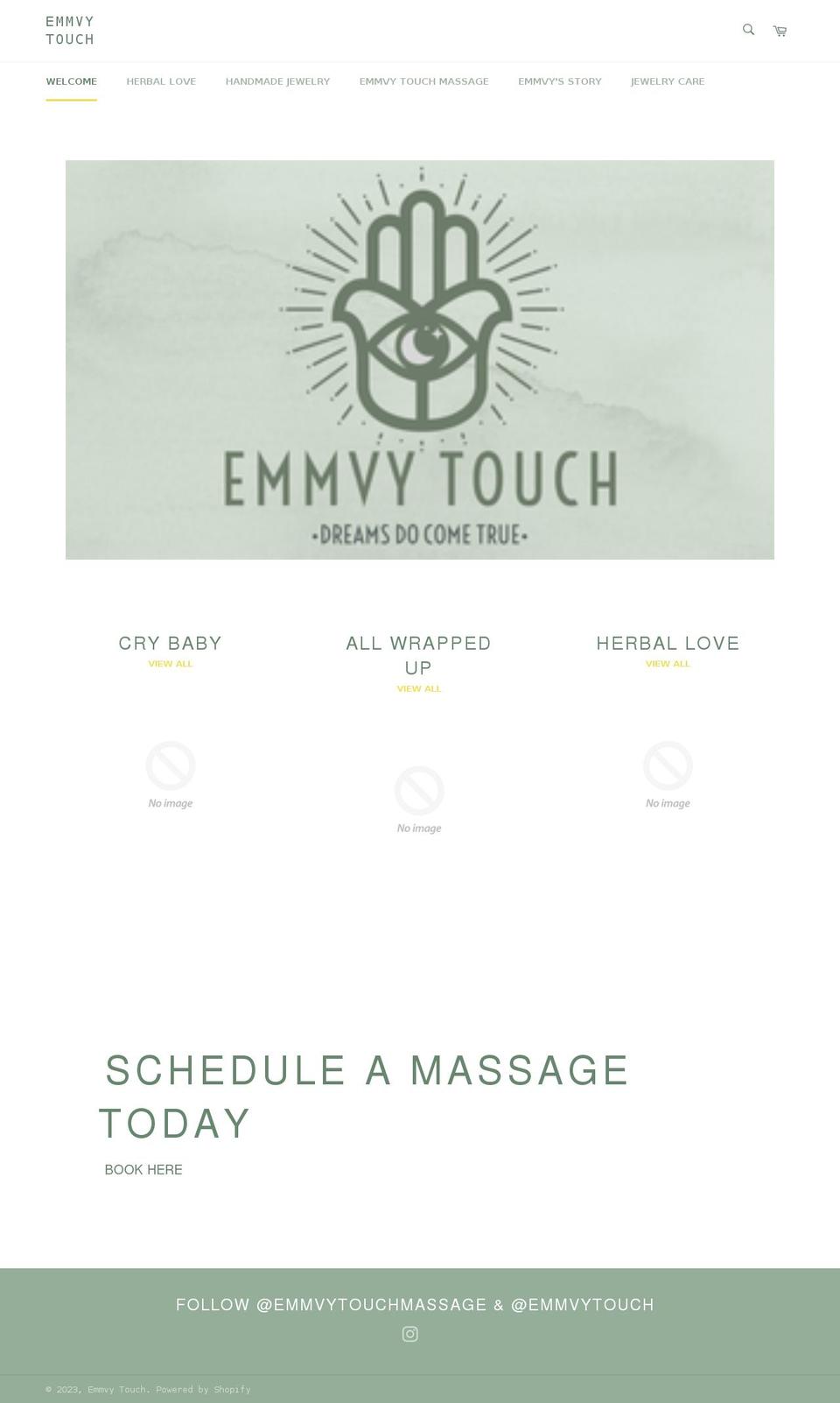 emmvytouch.com shopify website screenshot
