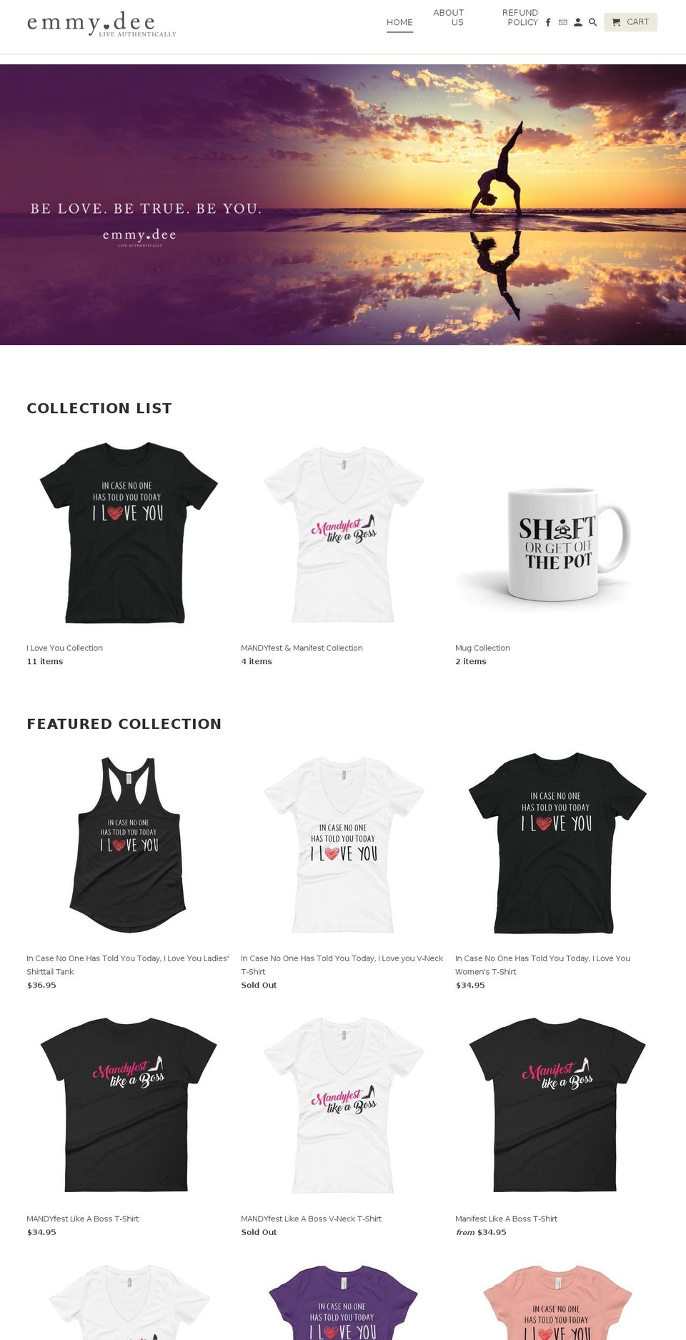 emmydee.com — Shopify storefront screenshot