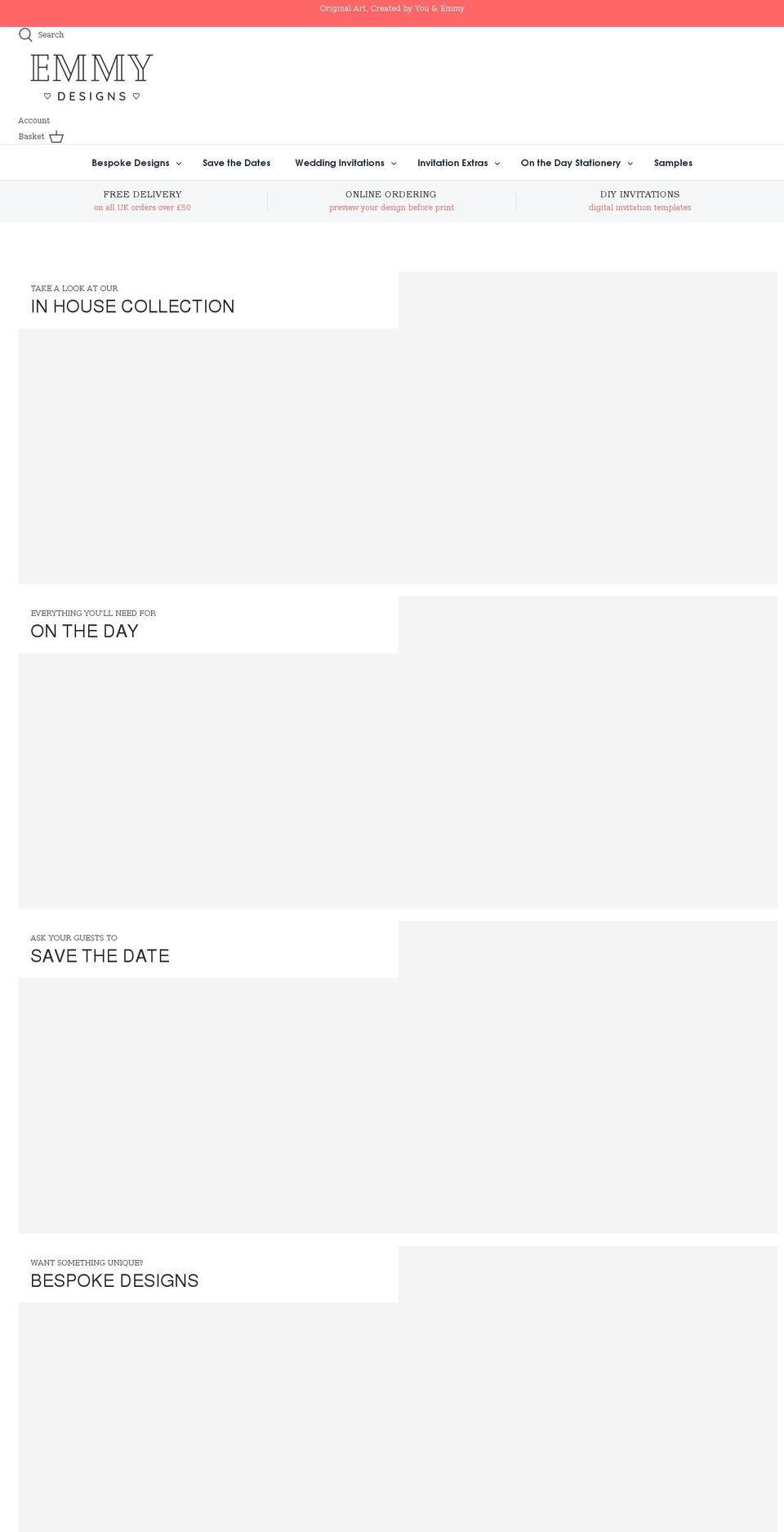 emmydesigns.co.uk shopify website screenshot