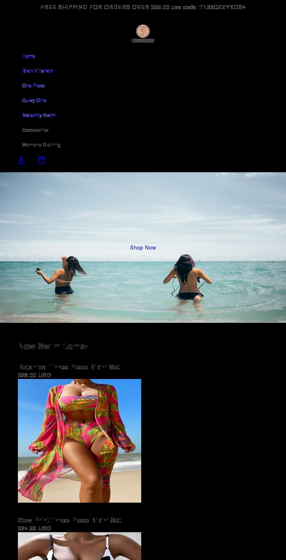 Groovetheme Shopify theme site example emmyroseboutique.com