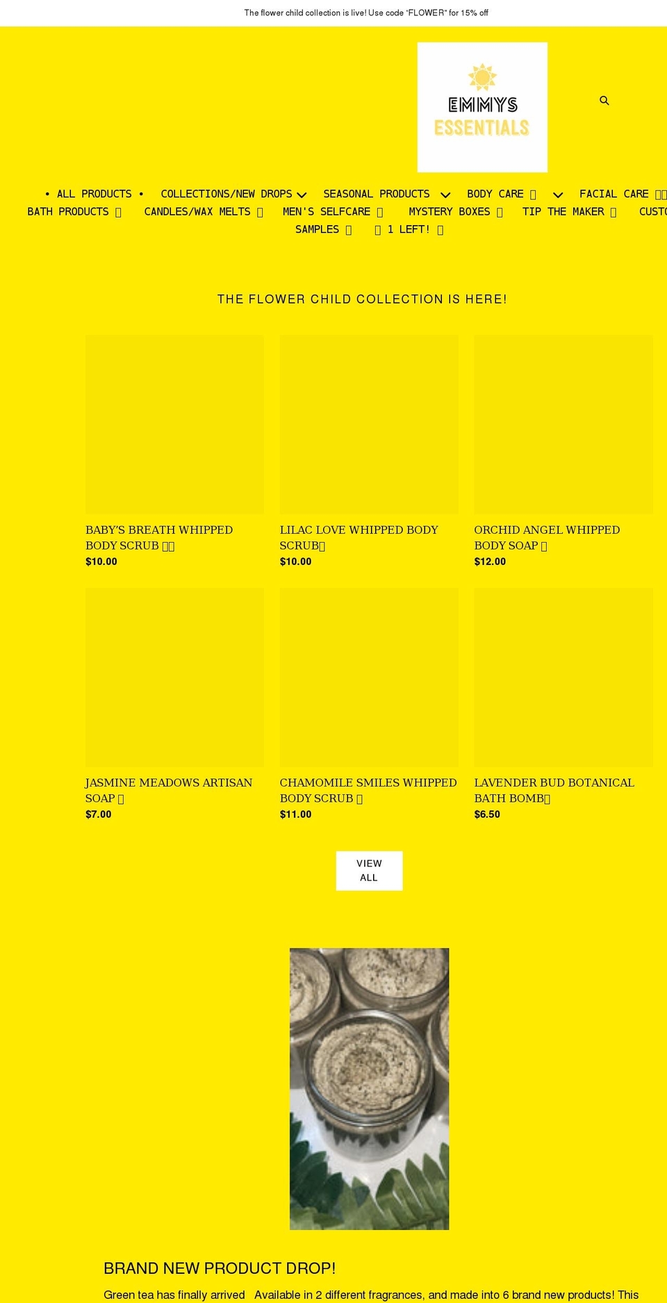 emmysessentials.com shopify website screenshot